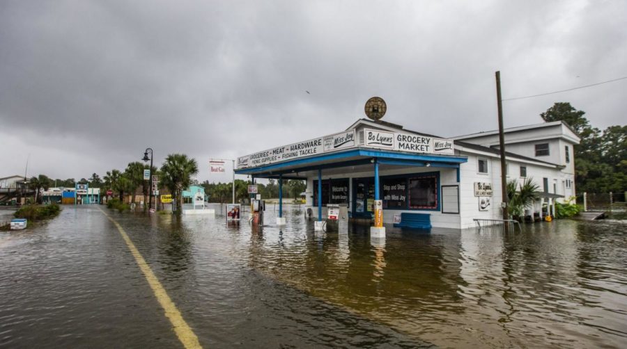 Bo Lynns Market is flooded in St. Marks, Florida, on October 10 - source: cnn.com